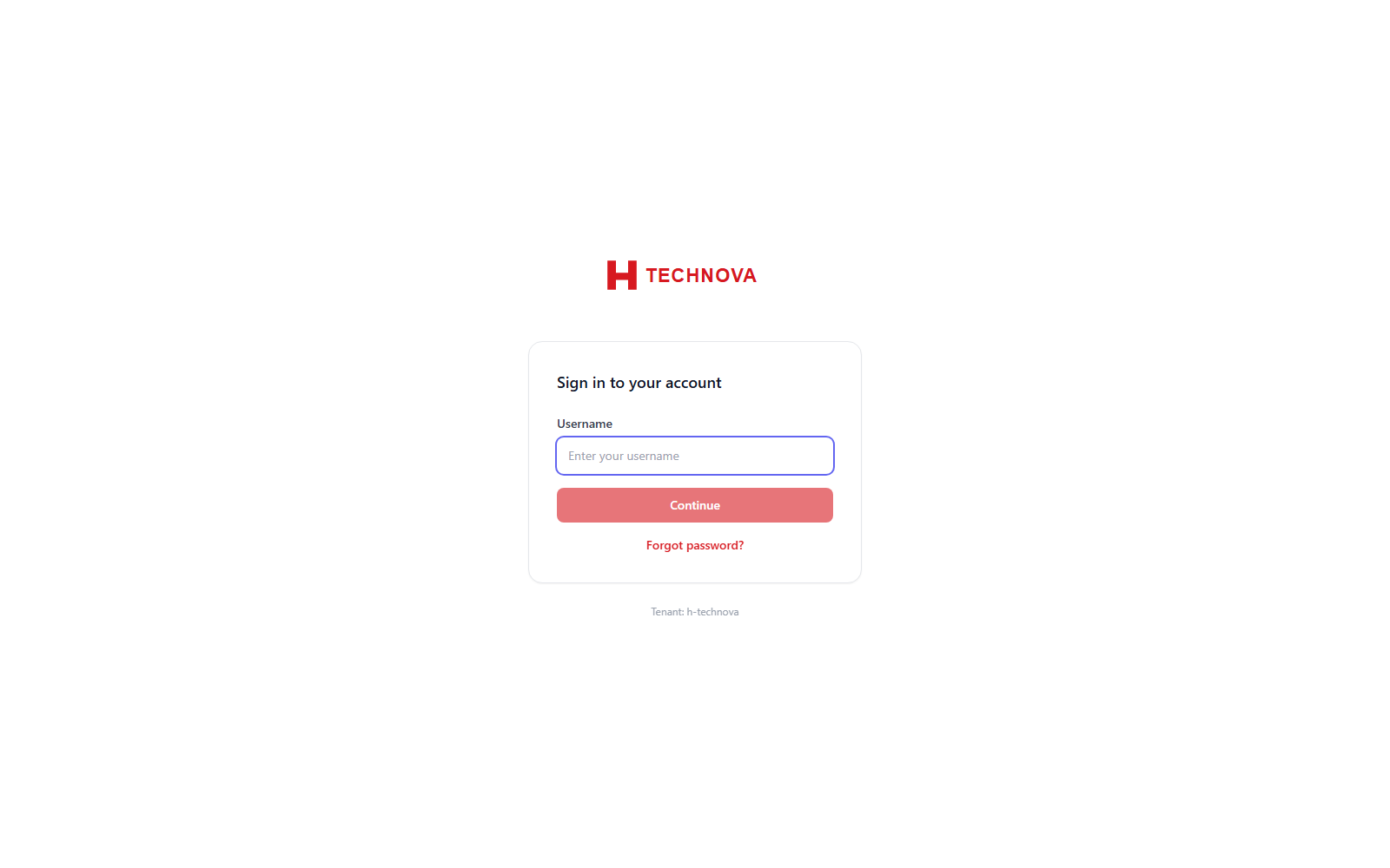Signing In screen